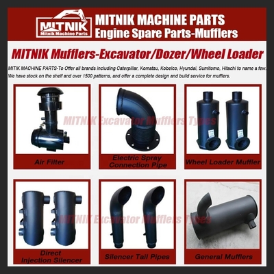 Excavator E307D Exhaust Muffler Parts And Accessories For Farms With Performance
