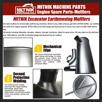 Excavator Spare Parts E320D2 Exhaust Muffler with Top Performance Pipes and Accessories