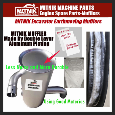 Excavator Spare Parts E320D2 Exhaust Muffler with Top Performance Pipes and Accessories