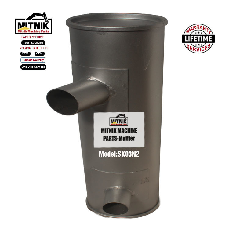 SK03N2 Excavator Engine Parts Silencer Muffler for Machinery Repair Shops Replacement